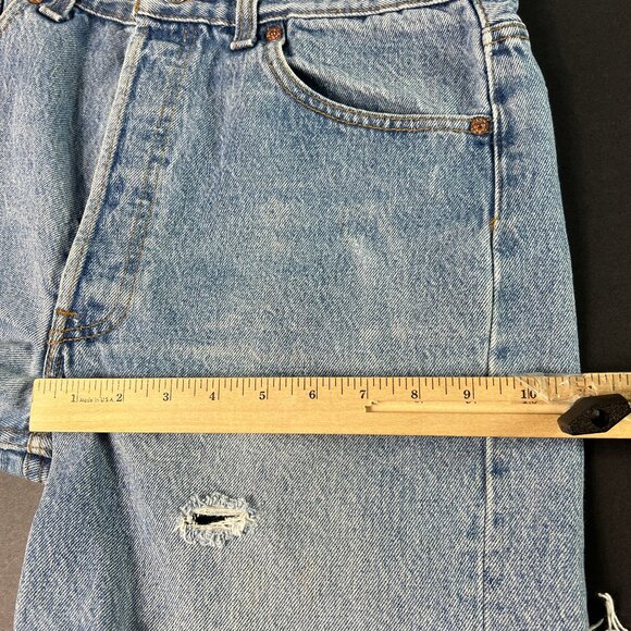 VTG 90s Levi's Jean Short Men 31* 501 Blue Distressed Cut Off Denim Jorts Tag 34 - Picture 13 of 16